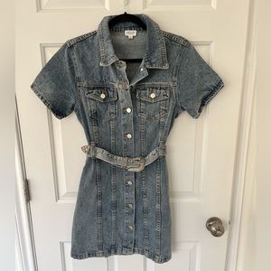 Belted Denim Mini Dress size Small